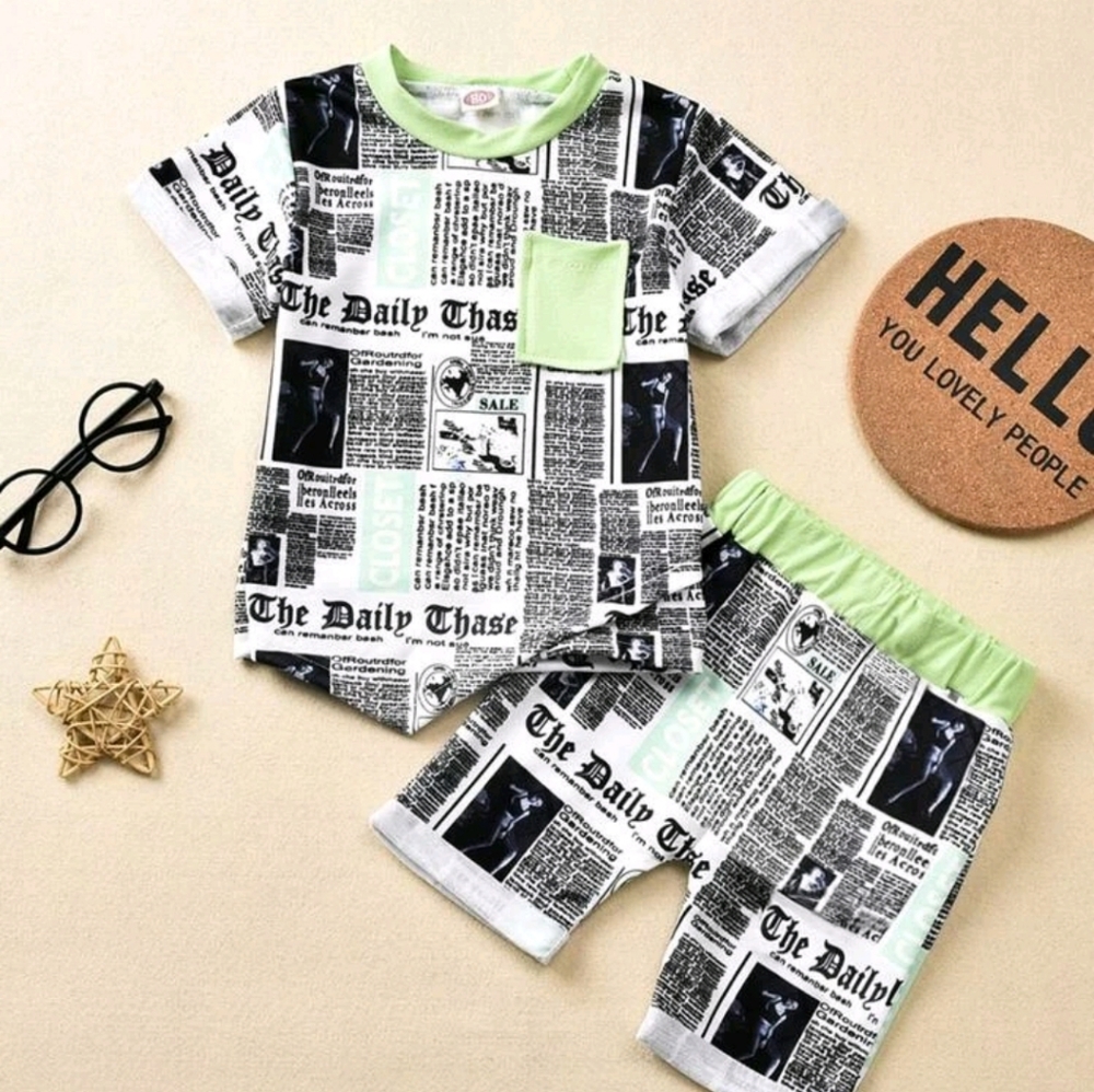Newspaper print set